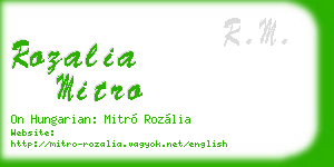 rozalia mitro business card